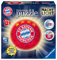 Vorderes Coverbild 3D Puzzle Nachtlicht FC Bayern München