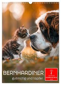Vorderes Coverbild Bernhardiner - gutmütig und tapfer (Wandkalender 2025 DIN A3 hoch), CALVENDO Monatskalender