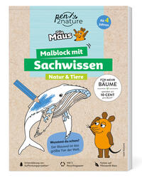 Vorderes Coverbild Die Maus - Malblock mit Sachwissen Natur & Tiere
