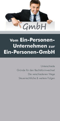 Vorderes Coverbild Vom Ein-Personen-Unternehmen zur Ein-Personen-GmbH