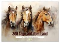 Vorderes Coverbild 365 Tage auf dem Land (Wandkalender 2025 DIN A2 quer), CALVENDO Monatskalender