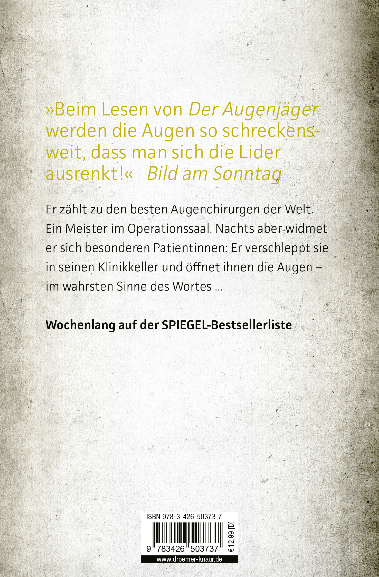 Rückseitencover Der Augenjäger