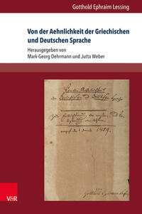 Vorderes Coverbild Von der Aehnlichkeit der Griechischen und Deutschen Sprache