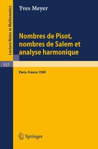 Vorderes Coverbild Nombres de Pisot, Nombres de Salem et Analyse Harmonique
