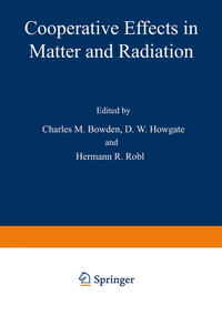 Vorderes Coverbild Cooperative Effects in Matter and Radiation