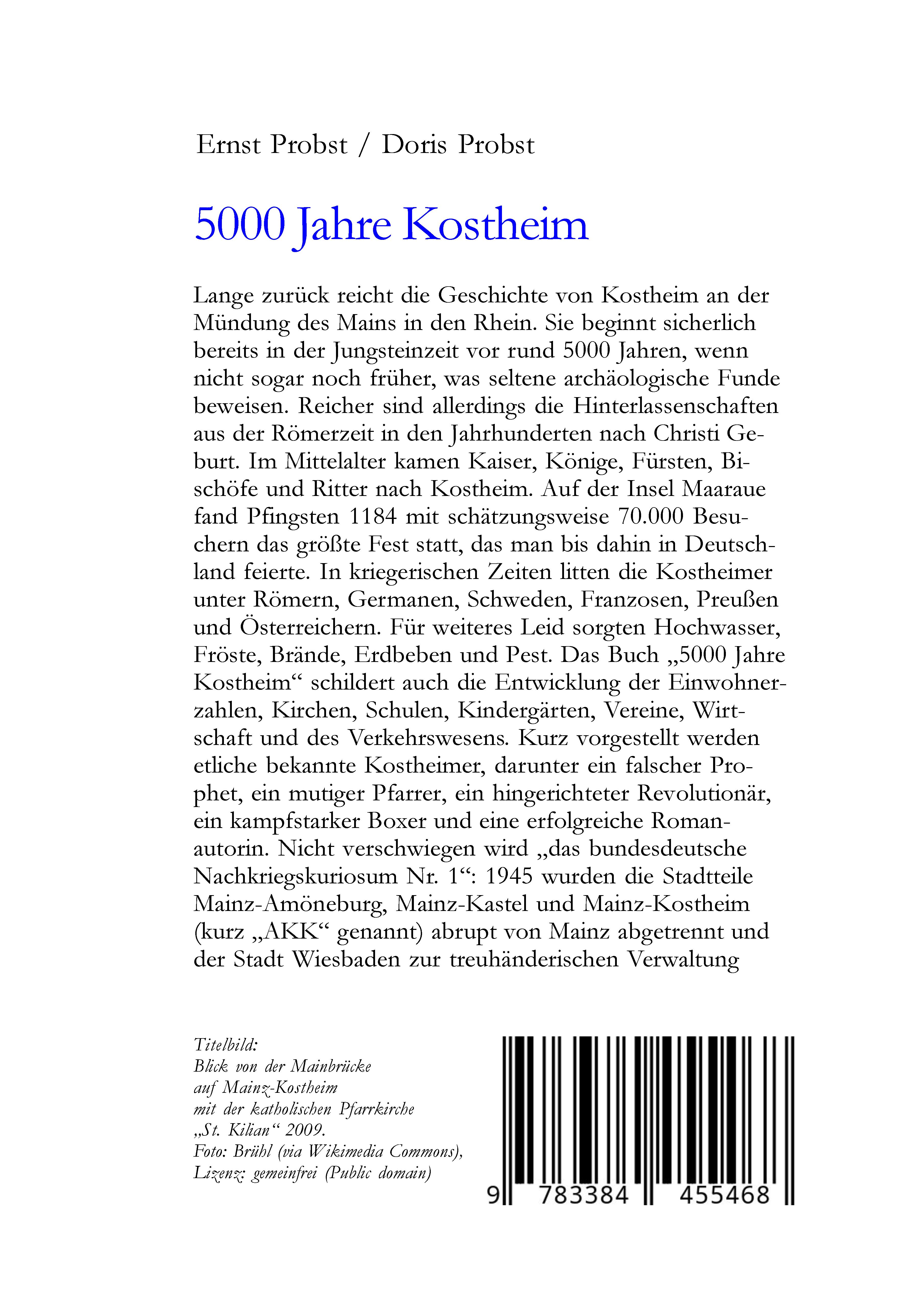 Rückseitencover 5000 Jahre Kostheim