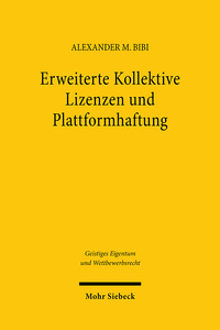 Vorderes Coverbild Erweiterte Kollektive Lizenzen und Plattformhaftung