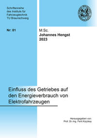 Vorderes Coverbild Einfluss des Getriebes auf den Energieverbrauch von Elektrofahrzeugen