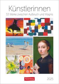 Vorderes Coverbild Künstlerinnen Wochen-Kulturkalender 2025 - 53 Werke zwischen Aufbruch und Wagnis