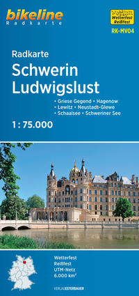 Vorderes Coverbild Radkarte Schwerin Ludwigslust (RK-MV04)