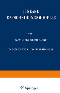 Vorderes Coverbild Lineare Entscheidungsmodelle