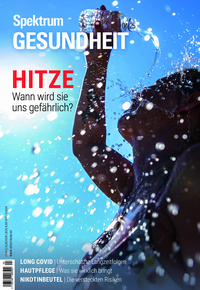 Vorderes Coverbild Spektrum Gesundheit 4/2025 - Hitze