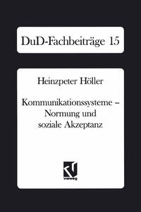 Vorderes Coverbild Kommunikationssysteme — Normung und soziale Akzeptanz