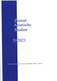 Vorderes Coverbild Zentralasiatische Studien 51 (2023)