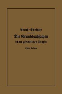 Vorderes Coverbild Die Grundbuchsachen in der gerichtlichen Praxis