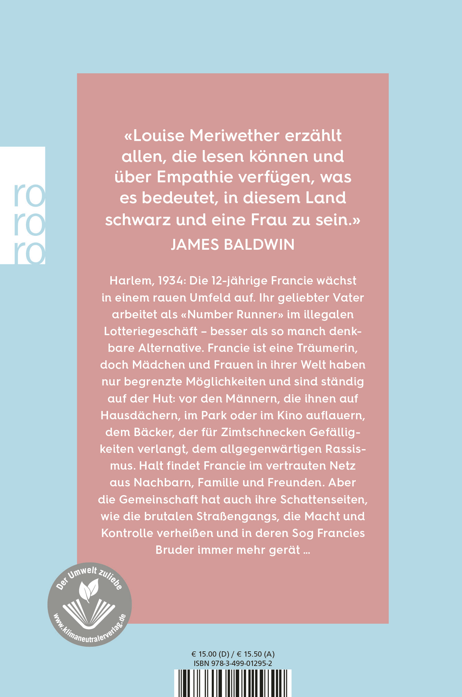 Rückseitencover Eine Tochter Harlems