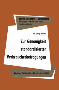 Vorderes Coverbild Zur Genauigkeit standardisierter Verbraucherbefragungen