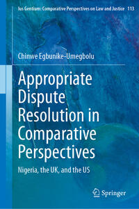 Vorderes Coverbild Appropriate Dispute Resolution in Comparative Perspectives