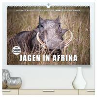Vorderes Coverbild Emotionale Momente: Jagen in Afrika. (hochwertiger Premium Wandkalender 2025 DIN A2 quer), Kunstdruck in Hochglanz