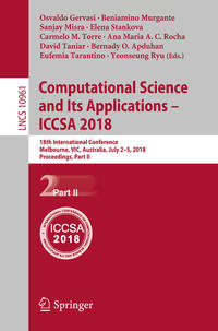 Vorderes Coverbild Computational Science and Its Applications – ICCSA 2018