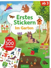 Vorderes Coverbild Erstes Stickern – Im Garten