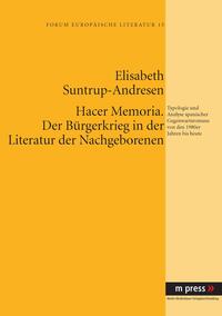 Vorderes Coverbild Hacer memoria. Der Bürgerkrieg in der Literatur der Nachgeborenen