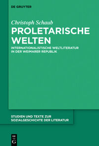 Vorderes Coverbild Proletarische Welten