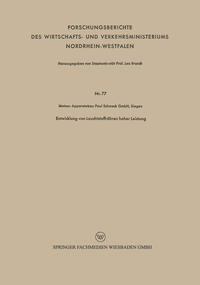 Vorderes Coverbild Entwicklung von Leuchtstoffröhren hoher Leistung