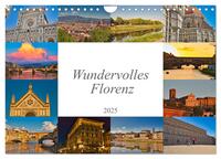 Vorderes Coverbild Wundervolles Florenz (Wandkalender 2025 DIN A4 quer), CALVENDO Monatskalender