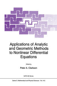 Vorderes Coverbild Applications of Analytic and Geometric Methods to Nonlinear Differential Equations