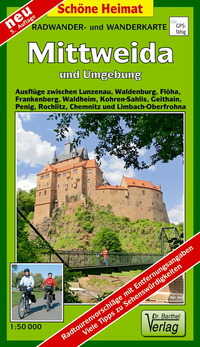 Vorderes Coverbild Radwander-und Wanderkarte Mittweida und Umgebung