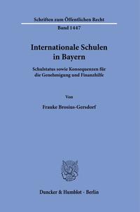Vorderes Coverbild Internationale Schulen in Bayern.