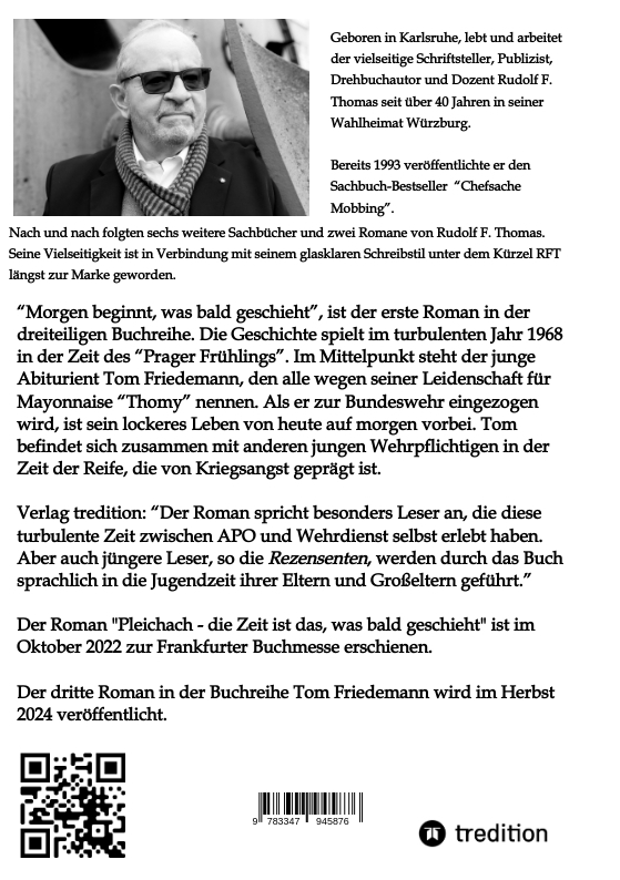 Rückseitencover Morgen beginnt, was bald geschieht