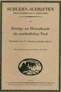 Vorderes Coverbild Beiträge zur Heimatkunde des nordöstlichen Tirol