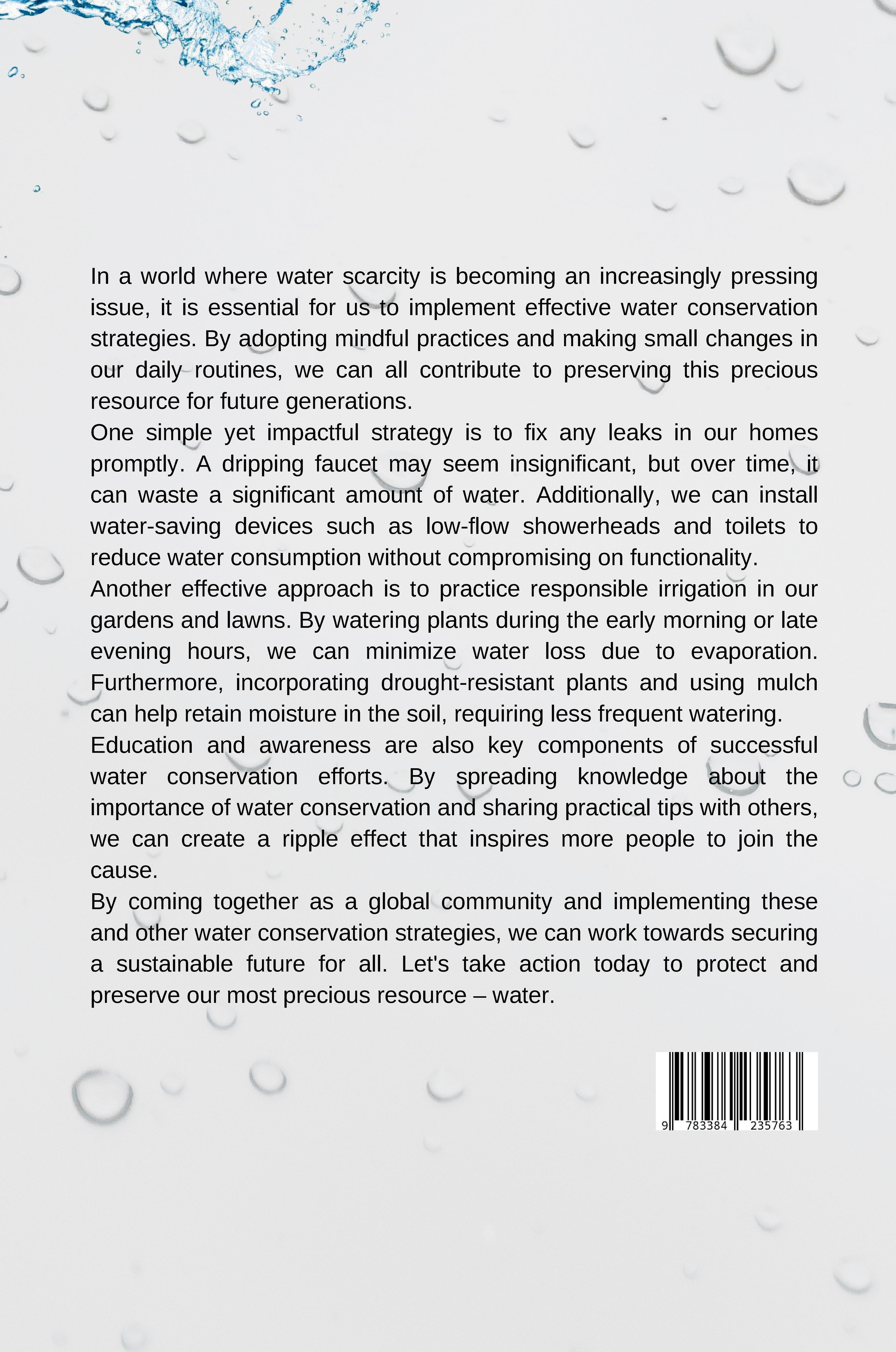 Rückseitencover Power Down, Conserve Water