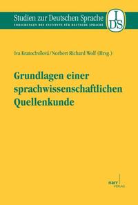 Vorderes Coverbild Grundlagen einer sprachwissenschaftlichen Quellenkunde