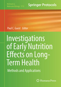 Vorderes Coverbild Investigations of Early Nutrition Effects on Long-Term Health