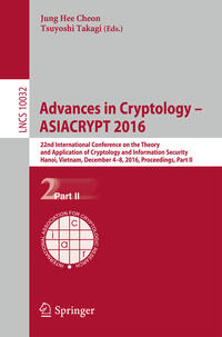 Vorderes Coverbild Advances in Cryptology – ASIACRYPT 2016