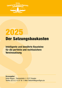 Vorderes Coverbild Der Satzungsbaukasten 2025