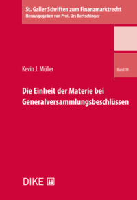 Vorderes Coverbild Die Einheit der Materie bei Generalversammlungsbeschlüssen