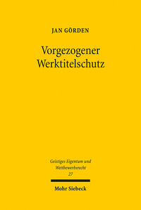Vorderes Coverbild Vorgezogener Werktitelschutz