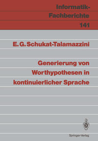 Vorderes Coverbild Generierung von Worthypothesen in kontinuierlicher Sprache