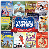 Vorderes Coverbild Disney Vintage Posters – Disney Filmplakate – Offizieller Kalender 2026 – Wandkalender