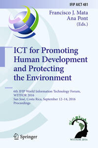 Vorderes Coverbild ICT for Promoting Human Development and Protecting the Environment