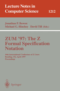 Vorderes Coverbild ZUM'97: The Z Formal Specification Notation