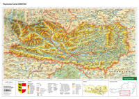 Vorderes Coverbild Schreibtischunterlage DUO, Schulhandkarte Kärnten 1:350.000