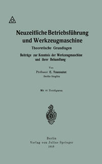 Vorderes Coverbild Neuzeitliche Betriebsführung und Werkzeugmaschine