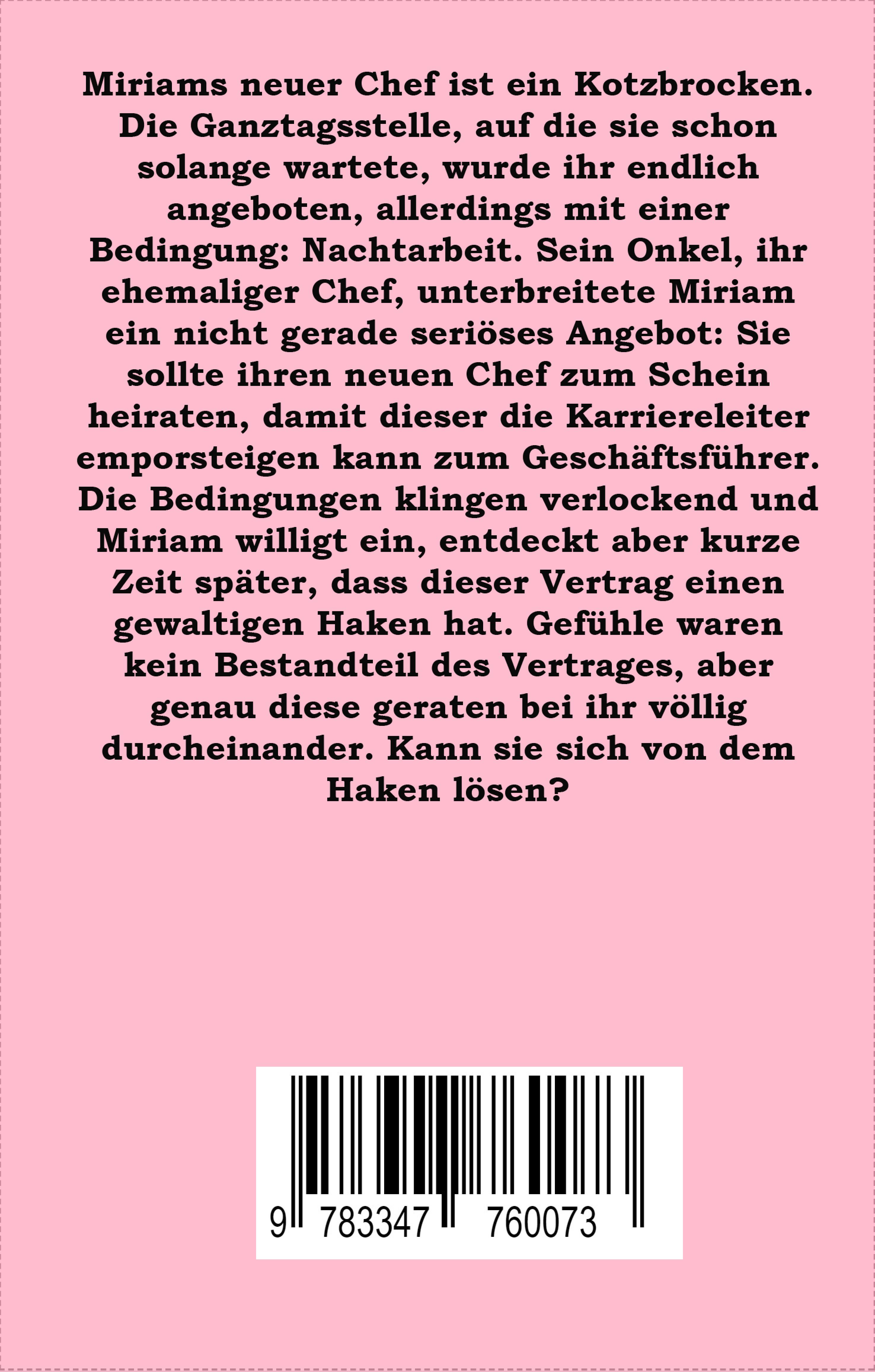 Rückseitencover Vertrag mit Haken