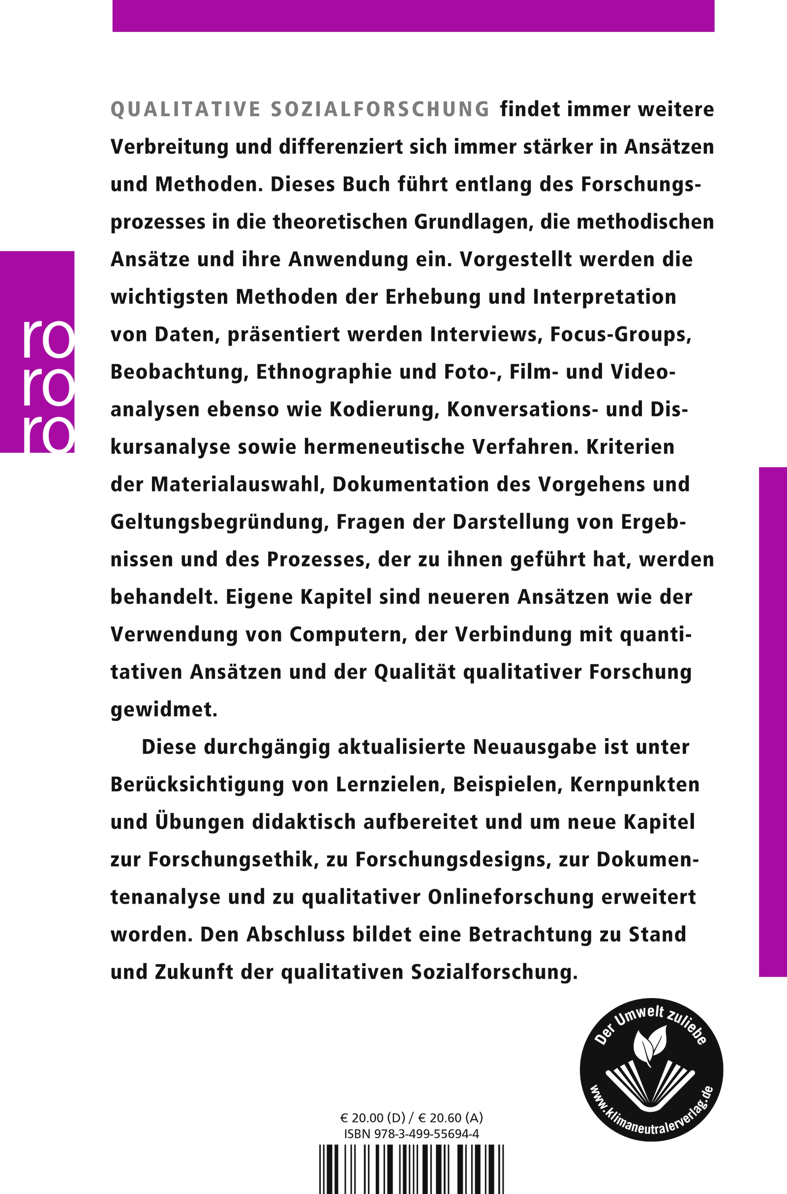 Rückseitencover Qualitative Sozialforschung