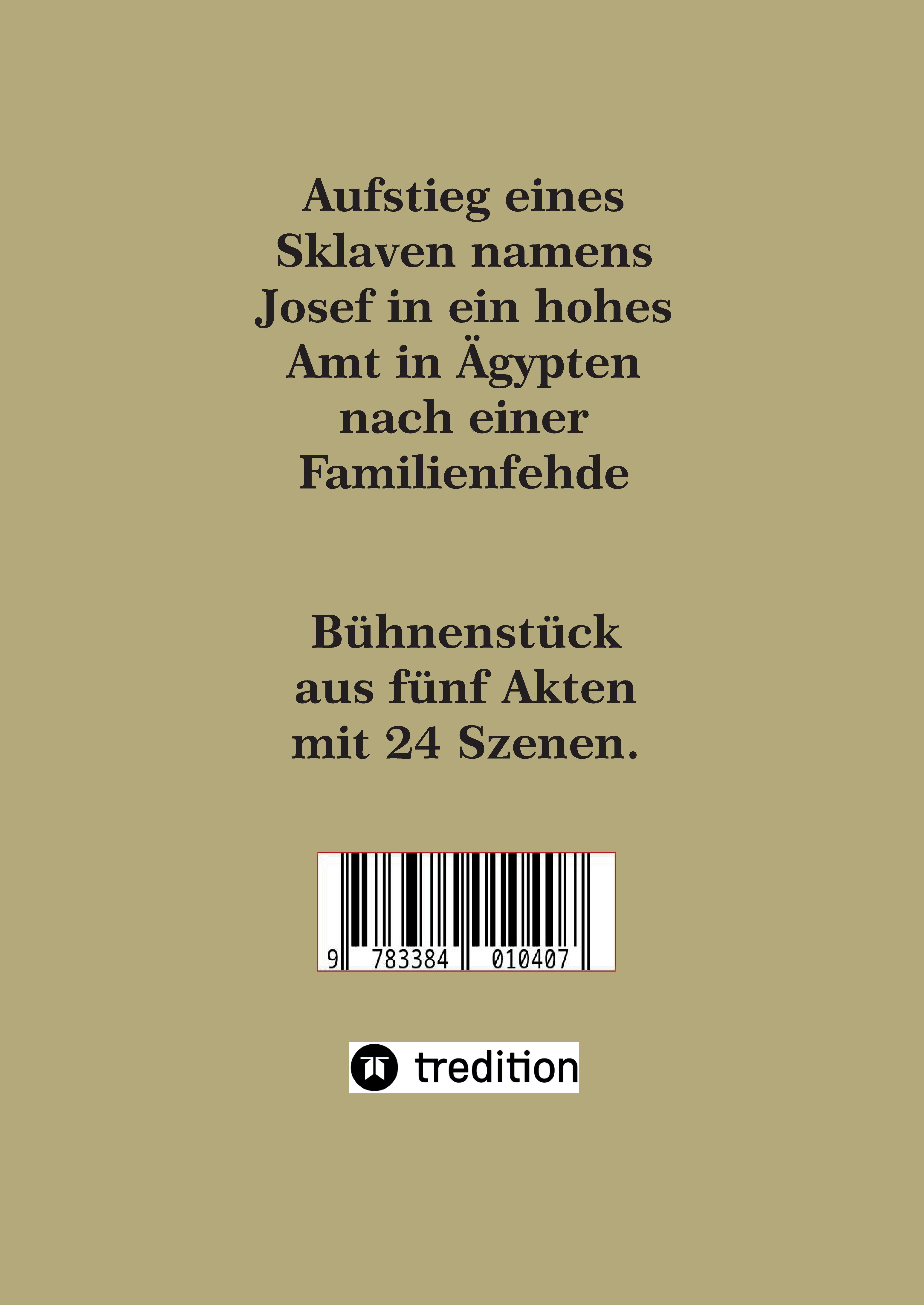 Rückseitencover Josef in Ägypten